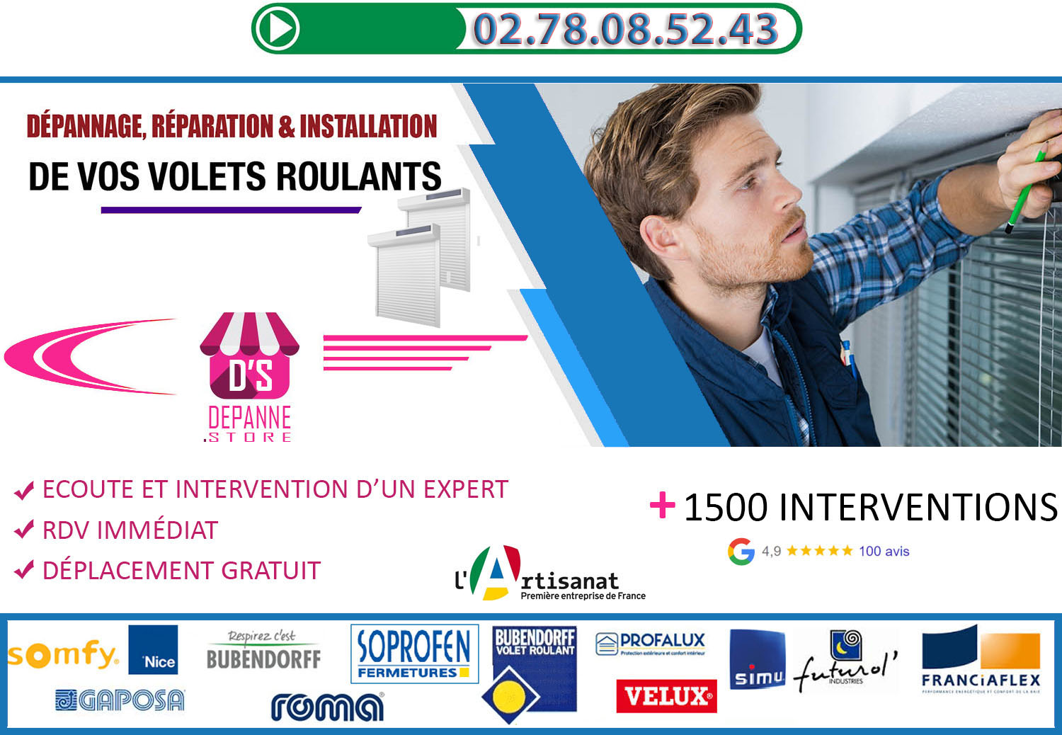 Deblocage volet roulant Glisolles 27190